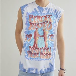 NWT UO Pink Floyd Wish You Were Here Tie-Dye Muscle Tee